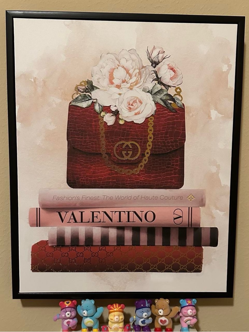 Luxury brands canvas print. Includes Gucci and Valentino.